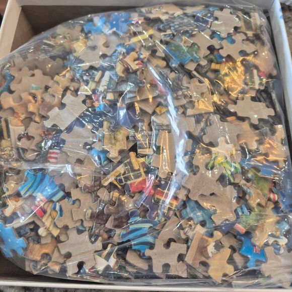 Master Pieces Fireworks Finale 1000 pc Jigsaw Puzzle, USED, tape on box - Picture 7 of 8